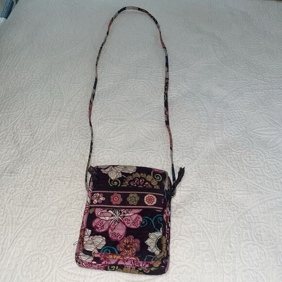 Vera Bradley Retired Mod Floral Pink Mini Hipster Crossbody Bag - Picture 1 of 11